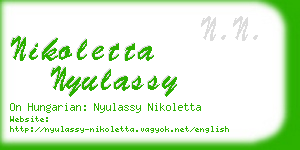 nikoletta nyulassy business card
